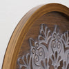Boho Rustic Farmhouse Wood Framed Wall Medallion - Brown, Grey (17")